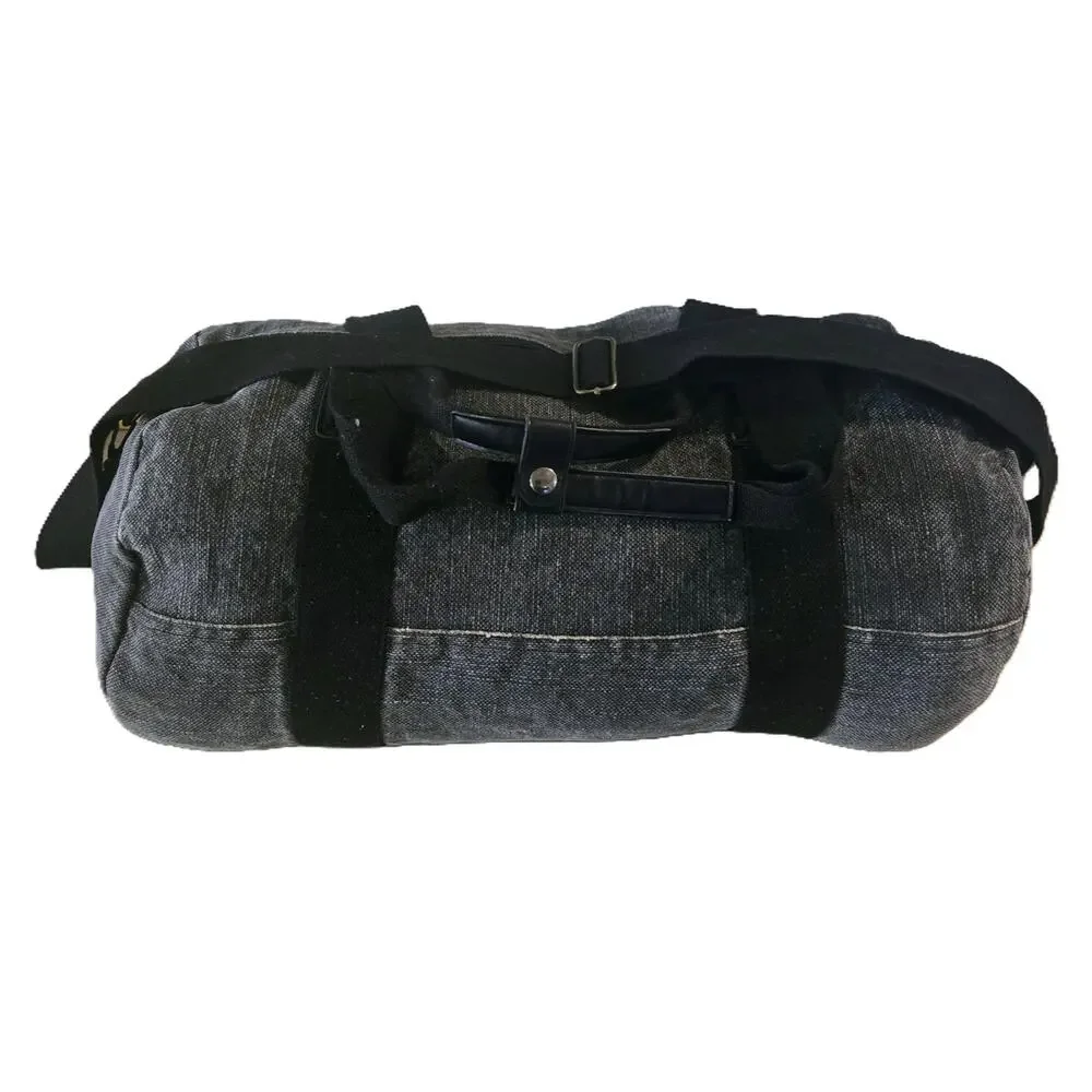Heritage 1981 Gray/Blk Tweed-Zippered Duffle w/Handle & Adj Strap 2-Pockets